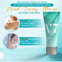 (Hàng chính hãng) Kem Ủ Trắng Body V7 Whitening Milk Crystal Bath Dr Lacir 250g - Hỗ Trợ Dưỡng Ẩm, Làm Sạch Da