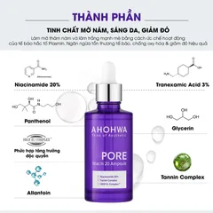 (Hàng nhập khẩu) Tinh Chất Ahohwa Pore Niacin 20 30ml - Hỗ Trợ Làm Sáng Da, Thu Nhỏ Lỗ Chân Lông