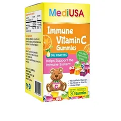 (Hàng nhập khẩu) Kẹo dẻo MediUSA Immune Vitamin C Gummies hỗ trợ tăng đề kháng hộp 30 viên