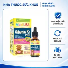 (Hàng nhập khẩu) MediUSA Vitamin K2 Drops Lọ 30ml - Hỗ Trợ Bổ Sung Vitamin K2 Cho Trẻ
