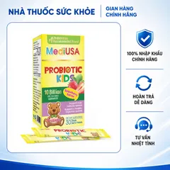 (Hàng nhập khẩu) Cốm bổ sung lợi khuẩn MediUSA probiotic kids hỗ trợ tiêu hóa hộp 30 gói