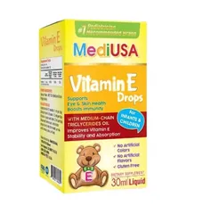 (Hàng nhập khẩu) Vitamin E Drops MediUSA hỗ trợ miễn dịch cho bé - Chai 30ml