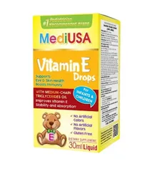 (Hàng nhập khẩu) Vitamin E Drops MediUSA hỗ trợ miễn dịch cho bé - Chai 30ml