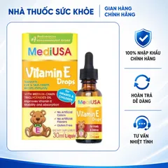 (Hàng nhập khẩu) Vitamin E Drops MediUSA hỗ trợ miễn dịch cho bé - Chai 30ml
