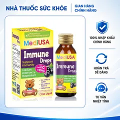 (Hàng nhập khẩu) Siro Immune Drops MediUSA hỗ trợ tăng đề kháng cho trẻ - Chai 100ml