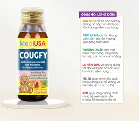 (Hàng nhập khẩu) Siro MediUSA Cougfy hỗ trợ hô hấp trên cho trẻ từ 6 tháng tuổi - Chai 100ml