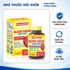 (Hàng nhập khẩu) Blood Sugar Support MediUSA 30 Viên - Hỗ Trợ Kiểm Soát Đường Huyết