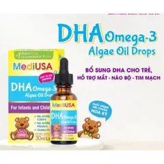 (Hàng nhập khẩu) DHA nhỏ giọt MediUSA Dha Omega 3 hỗ trợ phát triển trí não - Chai 30ml