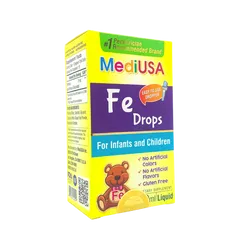 (Hàng nhập khẩu) Siro bổ sung sắt hữu cơ nhỏ giọt cho bé MediUSA Fe Drops Lọ 30ml