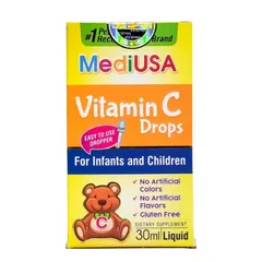 (Hàng nhập khẩu) Siro bổ sung Vitamin C MediUSA Vitamin C Drops hỗ trợ tăng đề kháng hộp 30ml