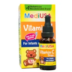 (Hàng nhập khẩu) Siro bổ sung Vitamin C MediUSA Vitamin C Drops hỗ trợ tăng đề kháng hộp 30ml