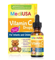 (Hàng nhập khẩu) Siro bổ sung Vitamin C MediUSA Vitamin C Drops hỗ trợ tăng đề kháng hộp 30ml