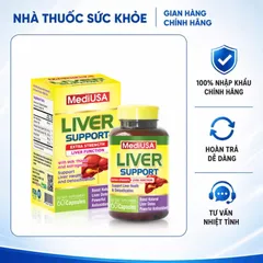 (Hàng nhập khẩu) MediUSA Liver Support 60 Viên - Hỗ Trợ Chức Năng Gan