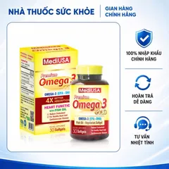 (Hàng nhập khẩu) Premium Omega 3 Gold MediUSA 30 Viên - Bổ Sung Omega 3