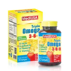 (Hàng nhập khẩu) Triple Omega 3-6-9 MediUSA 30 Viên - Hỗ Trợ Tăng Cường Sức Khỏe