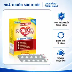 (Hàng nhập khẩu) MediUSA Probiotic Enzyme 30 Viên - Hỗ Trợ Hệ Tiêu Hóa
