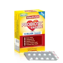 (Hàng nhập khẩu) MediUSA Probiotic Enzyme 30 Viên - Hỗ Trợ Hệ Tiêu Hóa