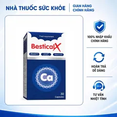 (Hàng nhập khẩu) Canxi Sinh Học Bestical X Dạng Viên Cho Bé 8Y+ Hộp 30 Viên - Bổ Sung Canxi, Vitamin D3, K2