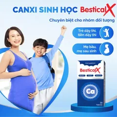(Hàng nhập khẩu) Canxi Sinh Học Bestical X Dạng Viên Cho Bé 8Y+ Hộp 30 Viên - Bổ Sung Canxi, Vitamin D3, K2