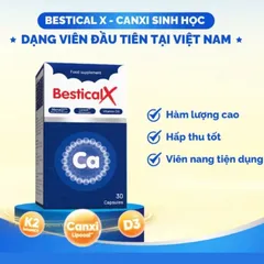 (Hàng nhập khẩu) Canxi Sinh Học Bestical X Dạng Viên Cho Bé 8Y+ Hộp 30 Viên - Bổ Sung Canxi, Vitamin D3, K2