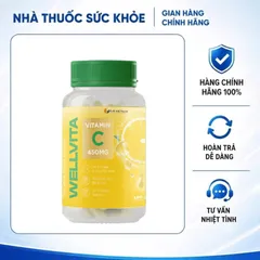 (Hàng chính hãng) WellVita Vitamin C Hộp 120 Viên - Bổ Sung Vitamin C