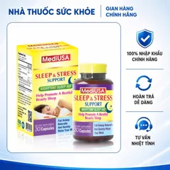 (Hàng nhập khẩu) MediUSA Sleep and Stress Support 30 Viên - Hỗ Trợ Giấc Ngủ