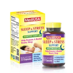 (Hàng nhập khẩu) MediUSA Sleep and Stress Support 30 Viên - Hỗ Trợ Giấc Ngủ