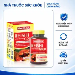 (Hàng nhập khẩu) Reishi Mushroom Gold MediUSA 60 Viên - Hỗ Trợ Tăng Sức Đề Kháng
