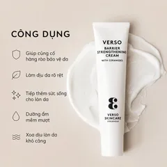 (Hàng nhập khẩu) Verso Barrier Strengthening Cream 40ml - Kem Dưỡng Hỗ Trợ Phục Hồi Da, Củng Cố Lớp Bảo Vệ Da