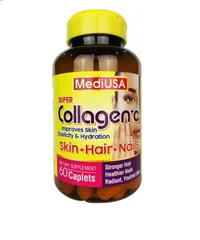 (Hàng nhập khẩu) Viên uống đẹp da MediUSA Super Collagen + C Lọ 60 viên