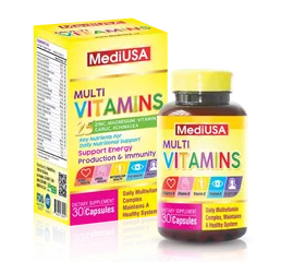(Hàng nhập khẩu) Vitamin tổng hợp Multi Vitamins MediUSA - Bổ sung Vitamin, khoáng chất cho cơ thể lọ 30 viên