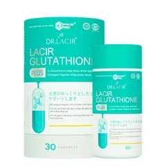 (Hàng nhập khẩu) Viên uống hỗ trợ trắng da mờ nám Lacir Glutathione Plus - Lọ 30 viên