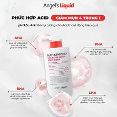 (Hàng nhập khẩu) Sữa Tắm Hỗ Trợ Giảm Mụn Mờ Thâm Angel’s Liquid Glutathione BHA Exfoliating Body Wash 500g