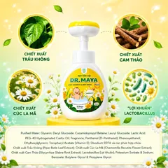 (Hàng chính hãng) Bọt Tắm Gội Dr.Maya Plus 335ml - Hỗ Trợ Làm Sạch Dịu Nhẹ Cho Bé