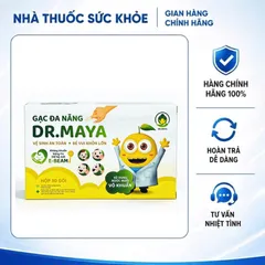 (Hàng chính hãng) Gạc Đa Năng Dr.Maya Hộp 30 Gói - Hỗ Trợ Vệ Sinh Khoang Miệng, Tai, Mắt, Mũi