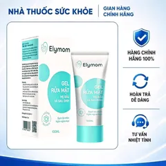 (Hàng chính hãng) Gel Rửa Mặt Mẹ Bầu Và Sau Sinh Elymom 100ml - Hỗ Trợ Làm Sạch Dịu Nhẹ