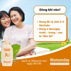 (Hàng chính hãng) Dung Dịch Vệ Sinh Phụ Nữ Womanday 200ml - Hỗ Trợ Làm Sạch Nhẹ Nhàng