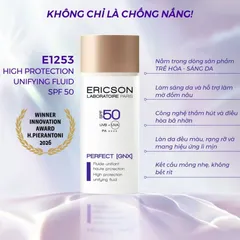 (Hàng nhập khẩu) High Protection Unifying Fluid SPF 50 E1253 50ml - Hỗ Trợ Chống Nắng Dưỡng Da