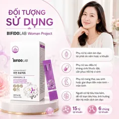 (Hàng nhập khẩu) Bifidolab Woman Project Hộp 20 Gói - Hỗ Trợ Cân Bằng Hệ Vi Sinh Âm Đạo Và Đường Ruột
