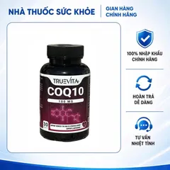 (Hàng nhập khẩu) TrueVita+ CoQ10 100mg Lọ 30 Viên - Bổ Sung Coenzyme Q10