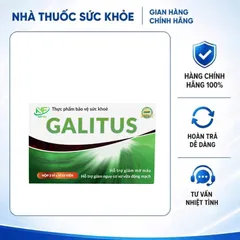 (Hàng chính hãng) Galitus Hộp 30 Viên - Hỗ Trợ Giảm Mỡ Máu