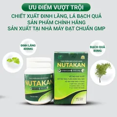 (Hàng chính hãng) Nutakan Hộp 60 Viên - Hỗ Trợ Hoạt Huyết, Tăng Tuần Hoàn Máu Não
