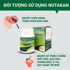 (Hàng chính hãng) Nutakan Hộp 60 Viên - Hỗ Trợ Hoạt Huyết, Tăng Tuần Hoàn Máu Não