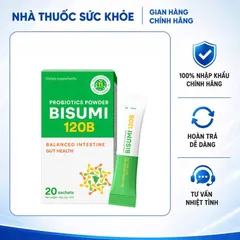 (Hàng nhập khẩu) Men Vi Sinh Probiotic Powder Bisumi 120B Hộp 20 Gói - Hỗ Trợ Tiêu Hóa, Cân Bằng Hệ Vi Sinh