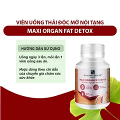 (Hàng nhập khẩu) Maxi Organ Fat Detox Hộp 60 Viên - Hỗ Trợ Thải Độc Mỡ Nội Tạng