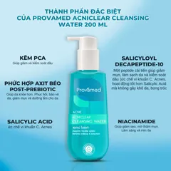 (Hàng nhập khẩu) Provamed Acniclear Cleansing Water 200ml - Nước Tẩy Trang Cho Da Mụn