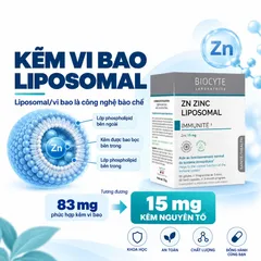 (Hàng nhập khẩu) Biocyte Zn Zinc Liposomal Hộp 90 Viên - Bổ Sung Kẽm