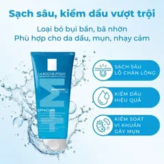 (Hàng nhập khẩu) Gel Rửa Mặt La Roche-Posay Effaclar Purifying Foaming Gel Chai 200ml - Cho Da Dầu, Da Nhạy Cảm