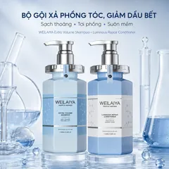 (Hàng nhập khẩu) Bộ Gội Xả Weilaiya Truffle Inspired Extra Volume & Luminous Repair 450ml x 2 - Sạch Thoáng, Phồng Tóc, Mềm Mượt