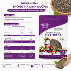 (Hàng nhập khẩu) Morlife Hạt Chia Hữu Cơ 1kg - Bổ Sung Dinh Dưỡng